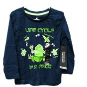 Wholesale - BOYS SIZE 4-7 LONG SLEEVE FROG LIFECYCLE T-SHIRT C/P 24